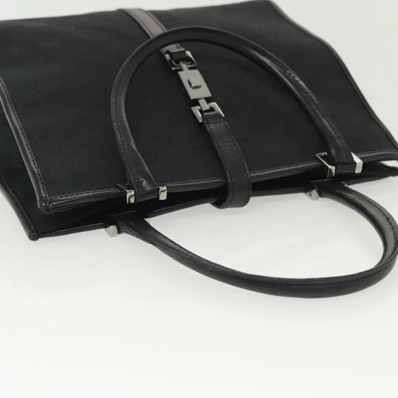 GUCCI GG Canvas Jackie Hand Bag Black Silver 002 002 - Picture 6 of 16
